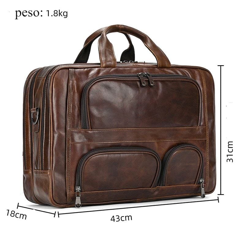 17-Inch Leather Executive Briefcase