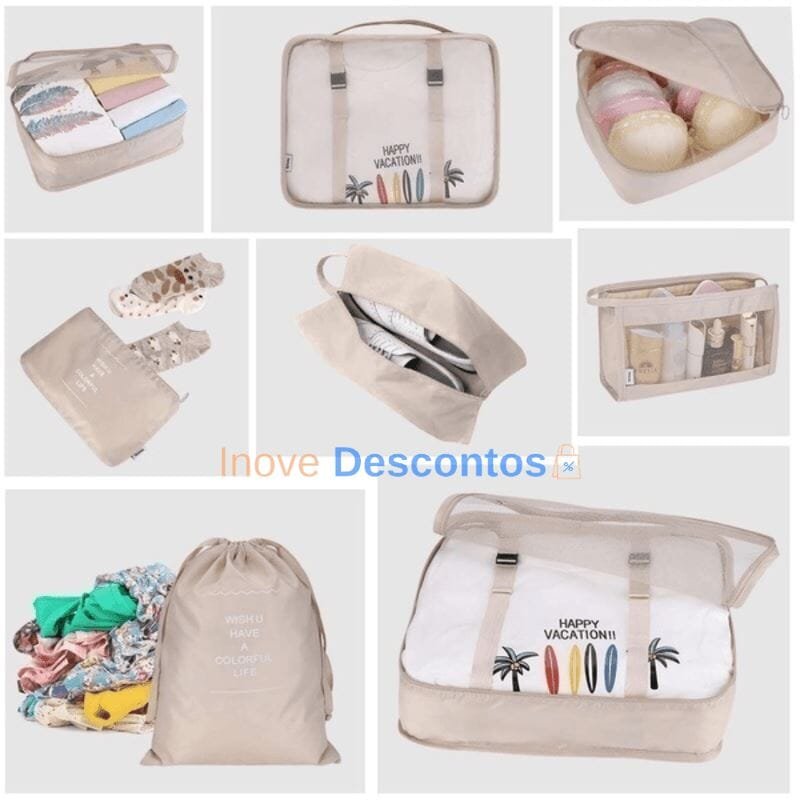 8-Piece Waterproof Organizer Bag Kit
