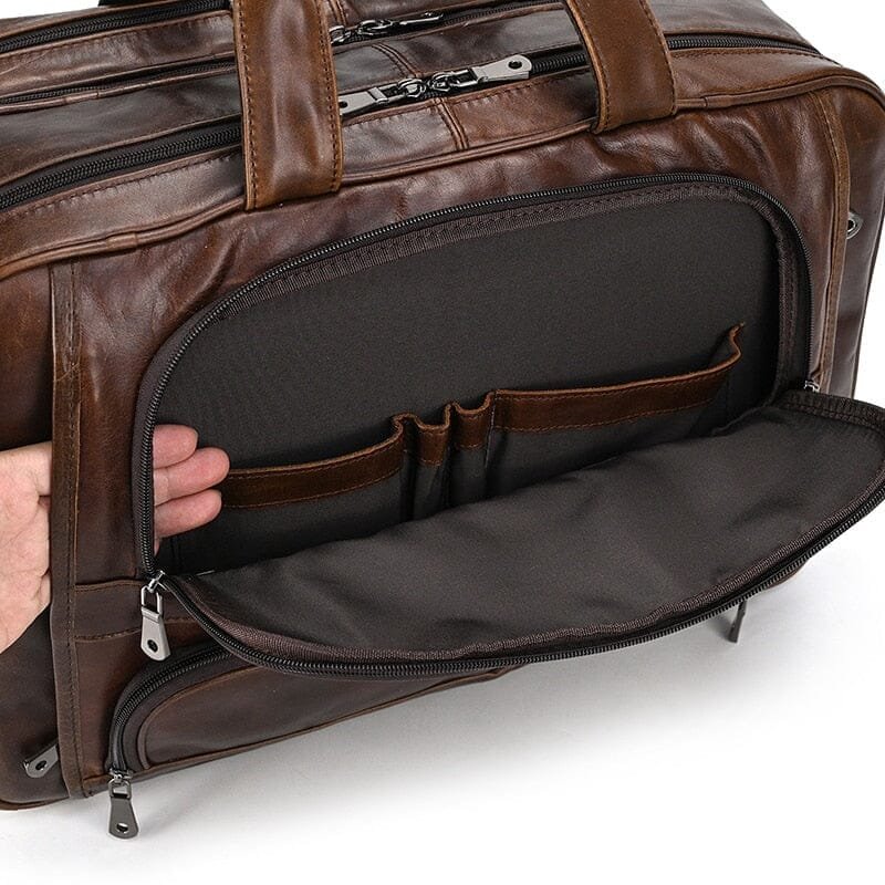 17-Inch Leather Executive Briefcase
