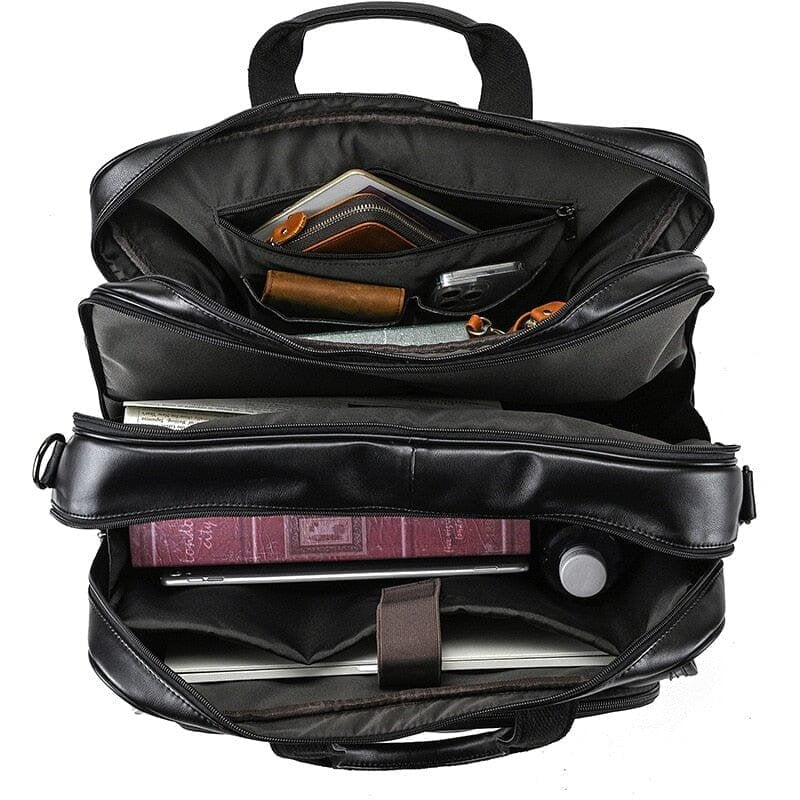 17-Inch Leather Executive Briefcase