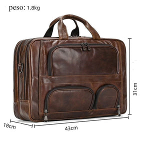 17-Inch Leather Executive Briefcase