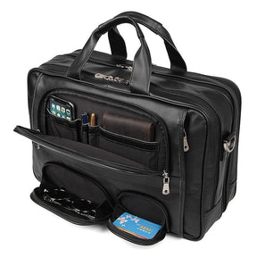 17-Inch Leather Executive Briefcase