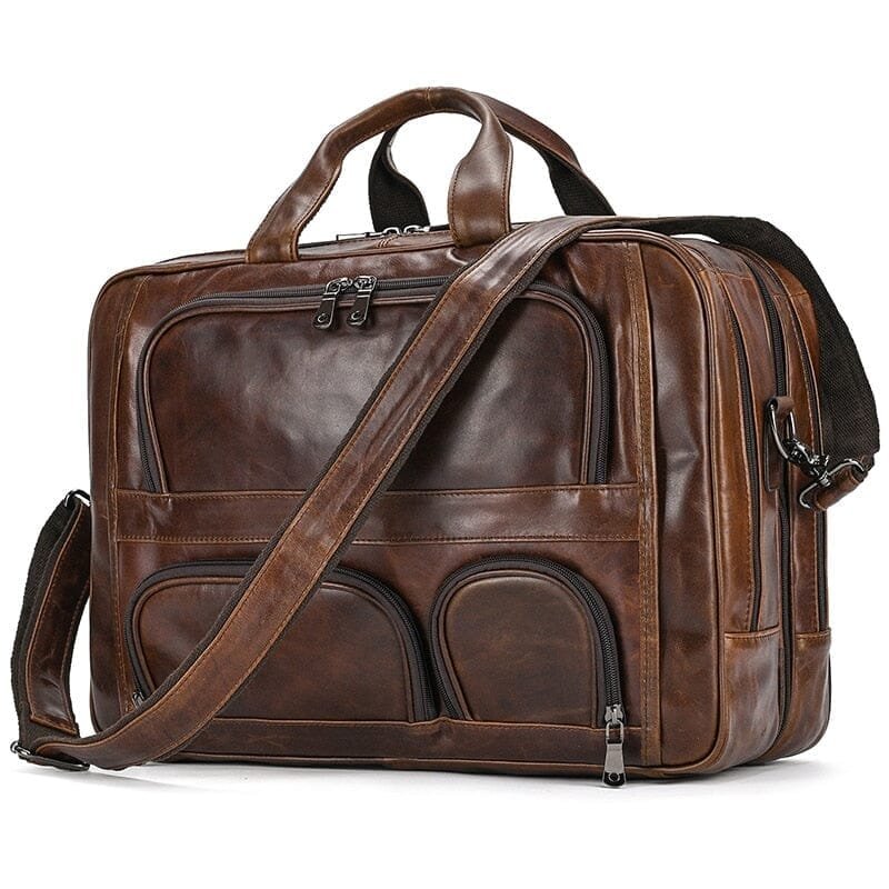 17-Inch Leather Executive Briefcase