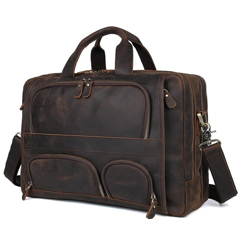 17-Inch Leather Executive Briefcase