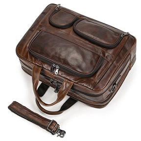 17-Inch Leather Executive Briefcase