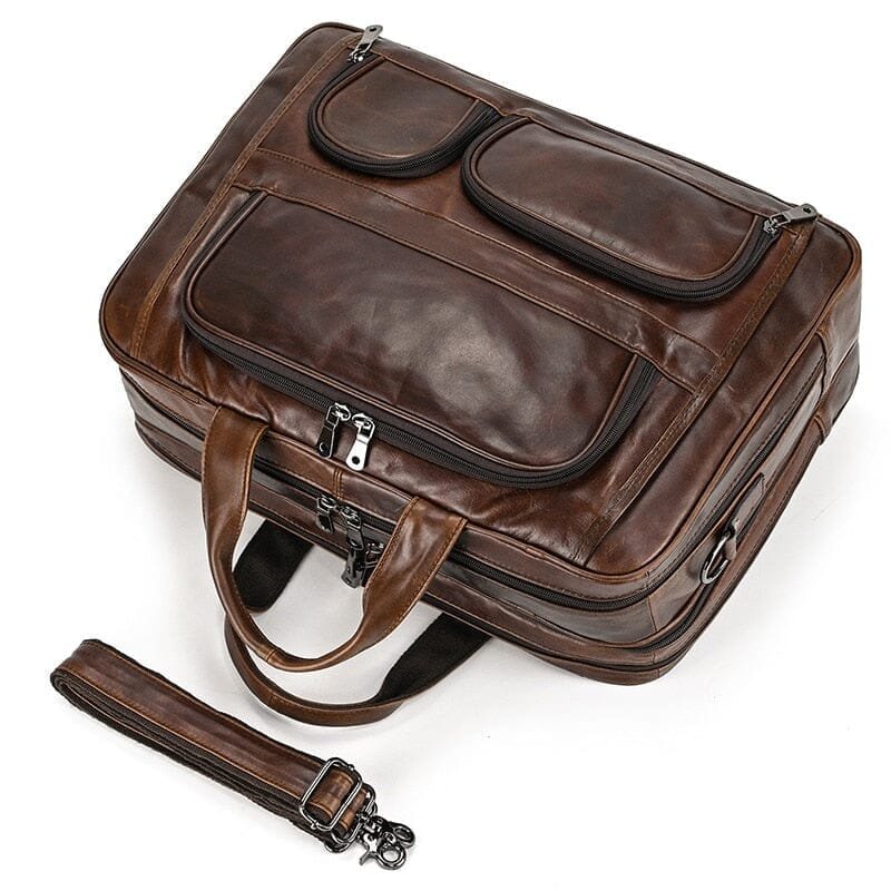 17-Inch Leather Executive Briefcase